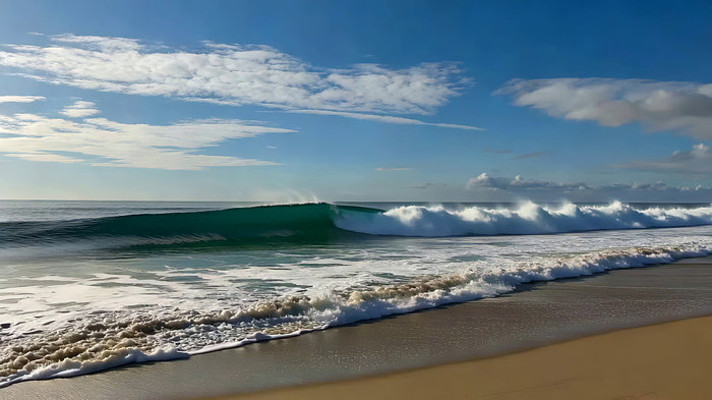 海浪翻涌的海滨风光 海浪翻涌的海滨风光