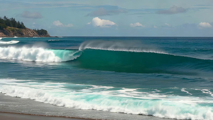 海浪翻涌的海洋景象 海浪翻涌的海洋景象