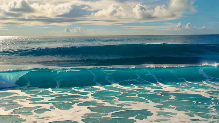海浪翻涌的海洋景象 海浪翻涌的海洋景象