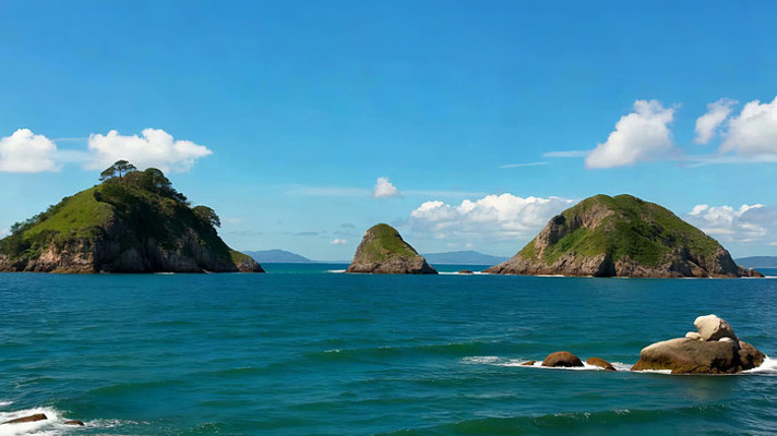 海上岛屿自然风光 海上岛屿自然风光