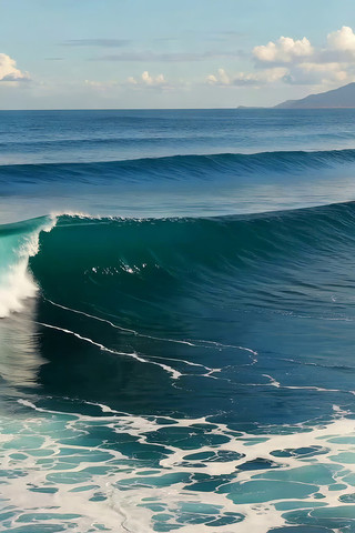 海上翻涌的波浪 海上翻涌的波浪