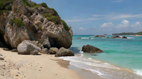 ��̲�߽�ʯ����ɫ�󺣾���