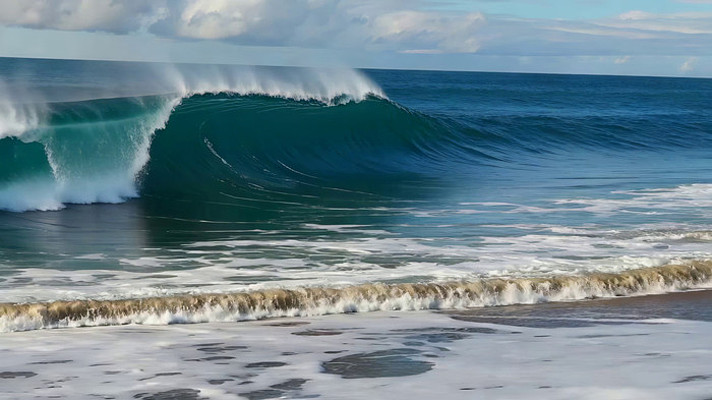 海洋翻涌海浪近景 海洋翻涌海浪近景
