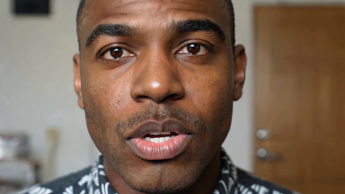 黑人男性面部特写 黑人男性面部特写