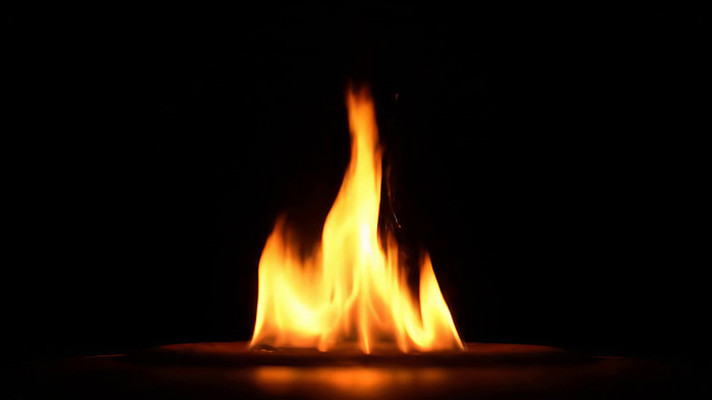 黑色背景燃烧火焰 黑色背景燃烧火焰