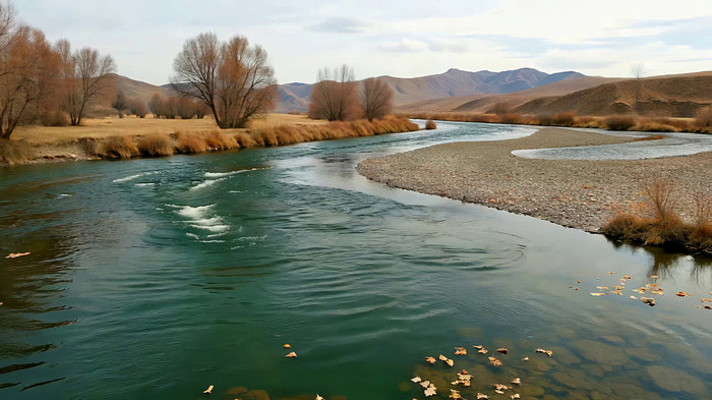 河流边自然风光 河流边自然风光