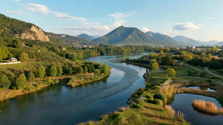 河流山川自然风光俯瞰 河流山川自然风光俯瞰