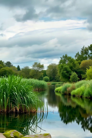 河畔自然风光 河畔自然风光
