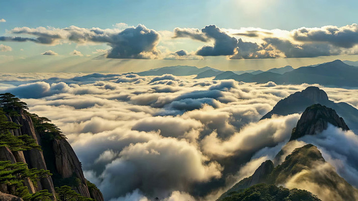 黄山云海自然风光 黄山云海自然风光