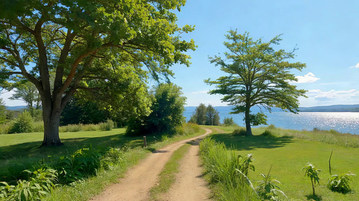 ���߲ݵ���ľ���С·�羰