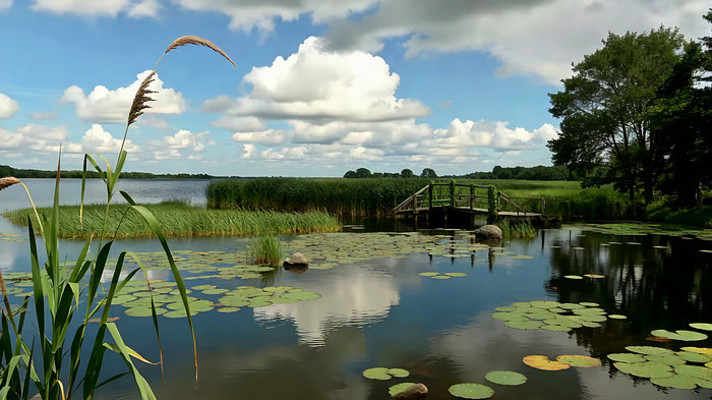 湖泊自然风光全景 湖泊自然风光全景