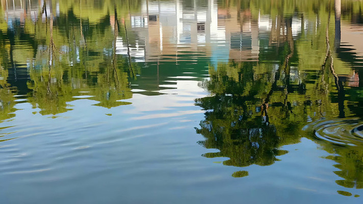 湖面景物倒影 湖面景物倒影