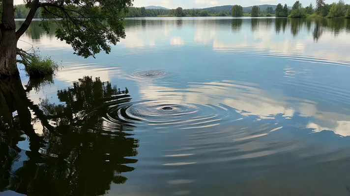 湖面水波荡漾自然风光 湖面水波荡漾自然风光