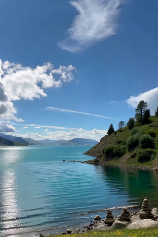 湖畔自然风光 湖畔自然风光