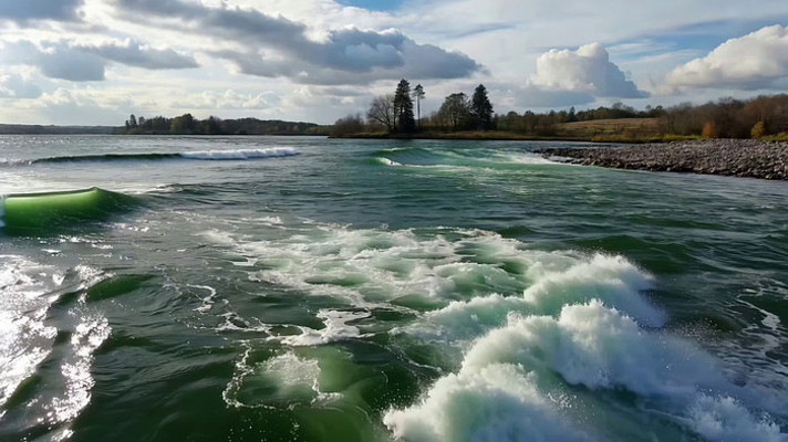 户外河流海浪自然景观 户外河流海浪自然景观