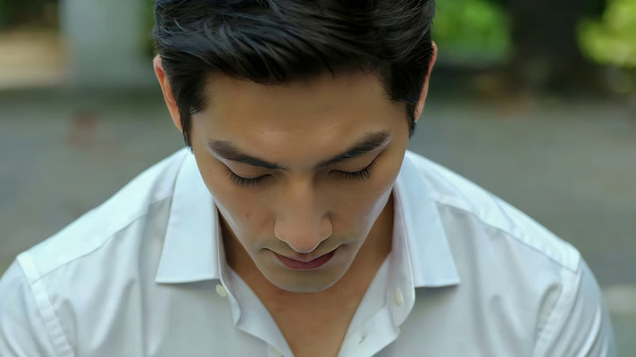 户外男子近景特写 户外男子近景特写