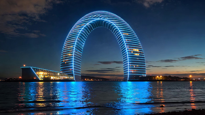 湖州喜来登酒店夜景 湖州喜来登酒店夜景