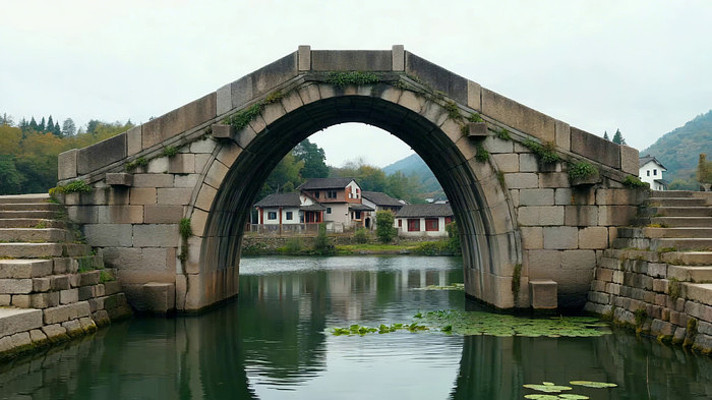 江南水乡石拱桥风景 江南水乡石拱桥风景