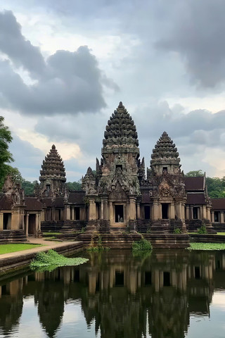 柬埔寨寺庙古迹全景 柬埔寨寺庙古迹全景
