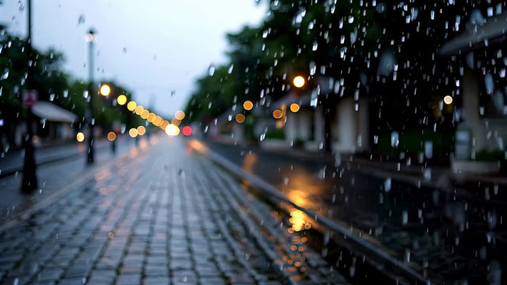 街道雨中景象 街道雨中景象