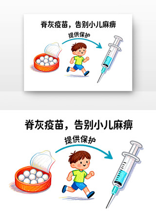 脊灰疫苗告别小儿麻痹儿童预防接种卡通 脊灰疫苗告别小儿麻痹儿童预防接种卡通