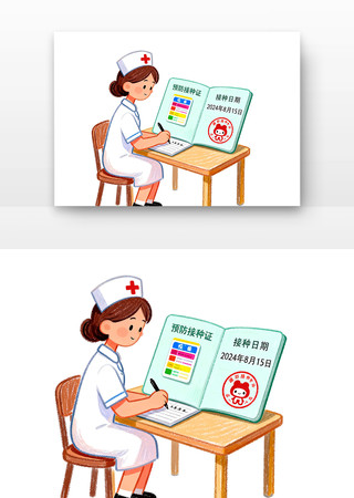 记录接种信息儿童预防接种卡通 记录接种信息儿童预防接种卡通