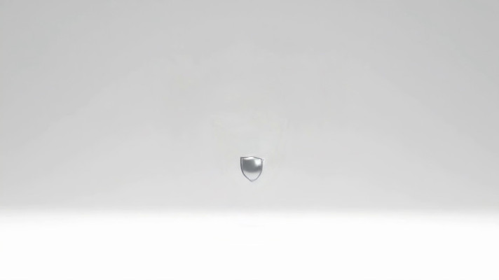 金属盾牌与绿色对勾图标 金属盾牌与绿色对勾图标