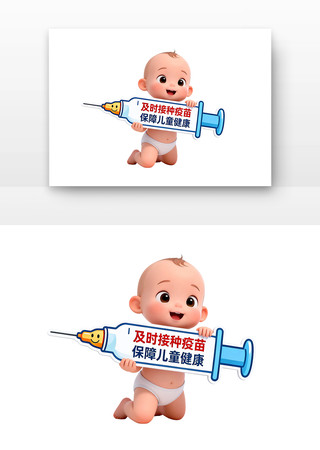 及时接种疫苗保障儿童健康儿童预防接种卡通 及时接种疫苗保障儿童健康儿童预防接种卡通