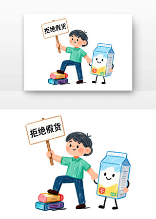 拒绝假冒伪劣世界知识产权日卡通 拒绝假冒伪劣世界知识产权日卡通