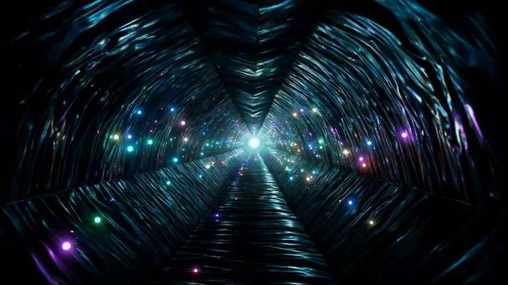 科幻粒子隧道穿梭特效素材 科幻粒子隧道穿梭特效素材