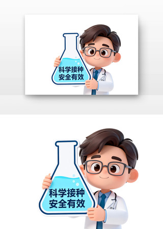 科学接种安全有效儿童预防接种卡通 科学接种安全有效儿童预防接种卡通