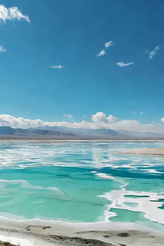 蓝绿色湖泊自然风光 蓝绿色湖泊自然风光