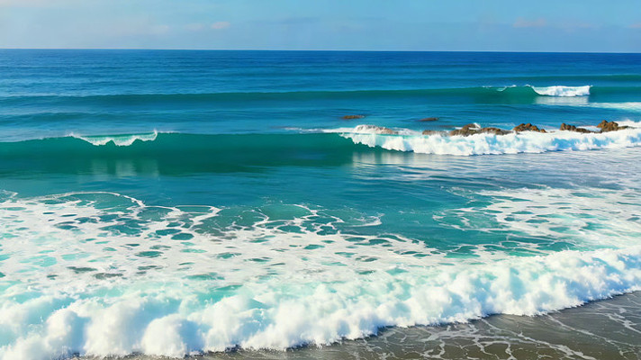 蓝色海洋海浪风景 蓝色海洋海浪风景