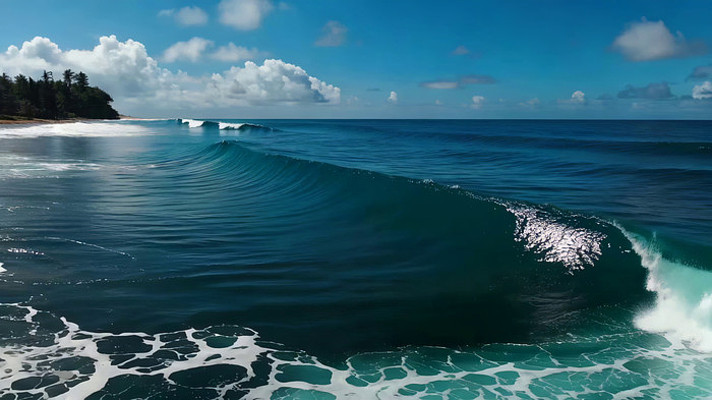 蓝色海洋海浪景观 蓝色海洋海浪景观