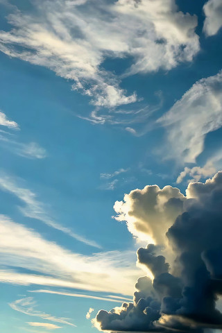 蓝天白云自然天空景象 蓝天白云自然天空景象