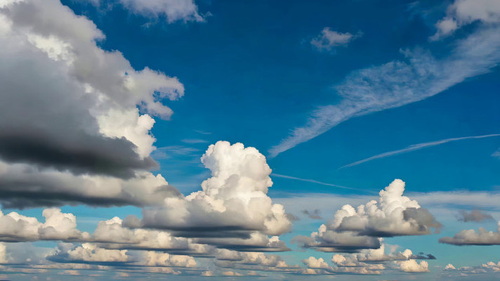 蓝天白云自然天空景象 蓝天白云自然天空景象