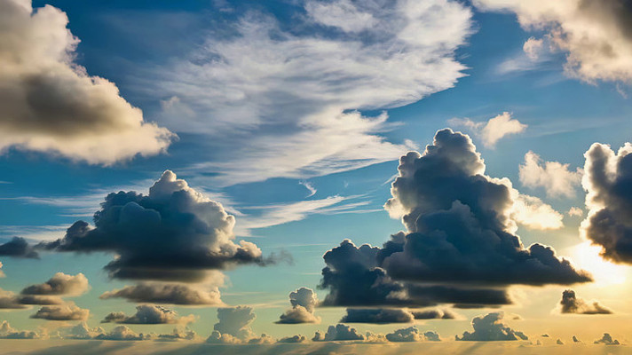 蓝天白云自然天空景象 蓝天白云自然天空景象