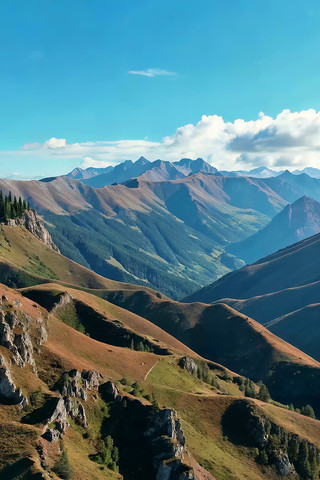 连绵山脉自然风光 连绵山脉自然风光