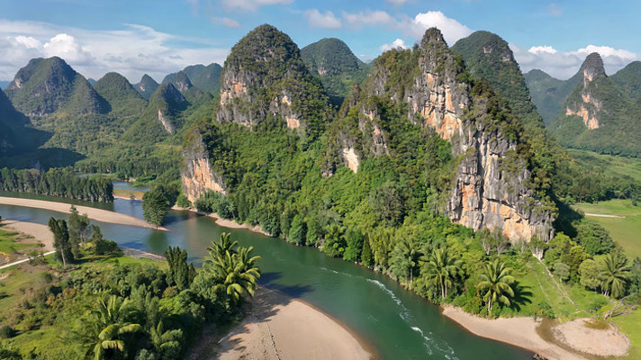 漓江山水自然风光航拍 漓江山水自然风光航拍