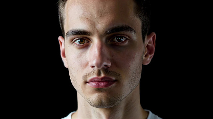 男性面部特写镜头素材 男性面部特写镜头素材