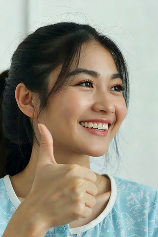 ����Ů����Ĵָ΢Ц