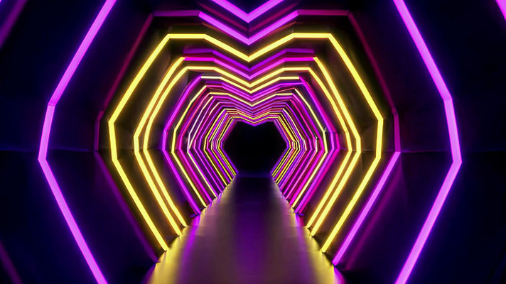 霓虹灯光隧道通道 霓虹灯光隧道通道