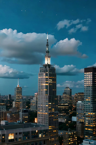 纽约帝国大厦夜景俯瞰 纽约帝国大厦夜景俯瞰