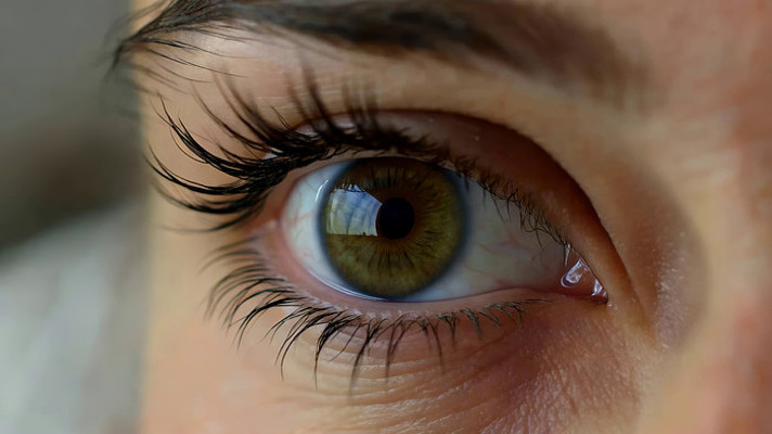 女性眼睛睫毛微距特写 女性眼睛睫毛微距特写