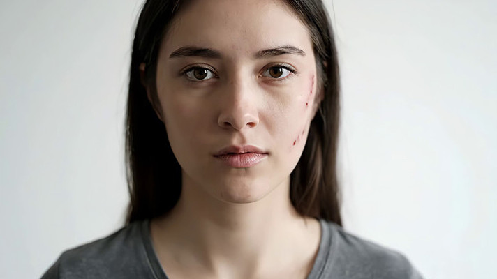 女性正面近景特写 女性正面近景特写