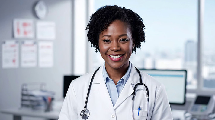 女医生医院内正面特写 女医生医院内正面特写