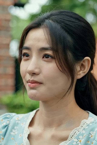 女子户外侧颜特写 女子户外侧颜特写