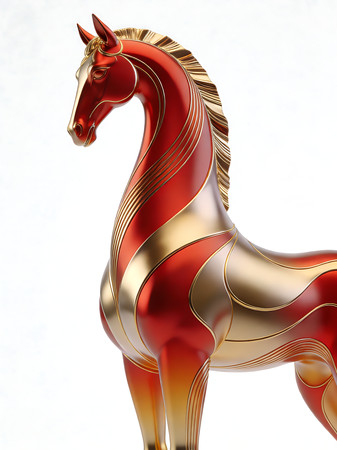 奇幻金色红纹骏马 奇幻金色红纹骏马