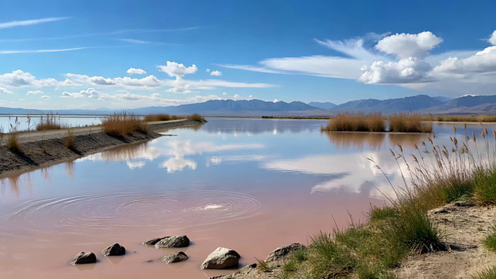 青海盐湖自然风光 青海盐湖自然风光