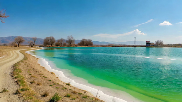 青海盐湖自然风光 青海盐湖自然风光